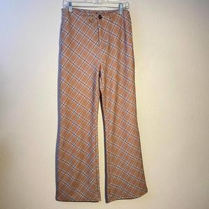 Plaid 70s style bellbottoms